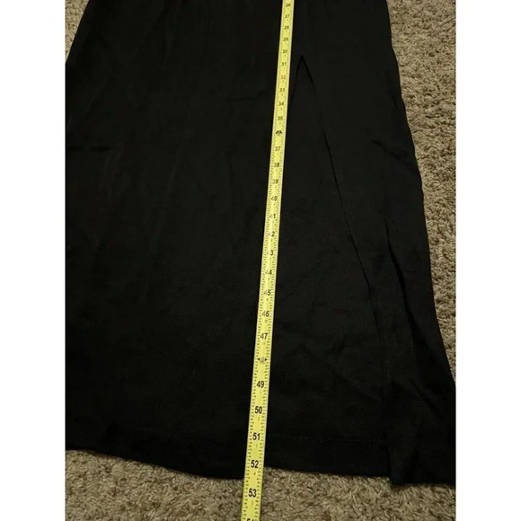 CACHE Vintage Black Square Neck Maxi Dress Size 10 Y2K Sleeveless 90s Goth Fairy - Picture 12 of 13